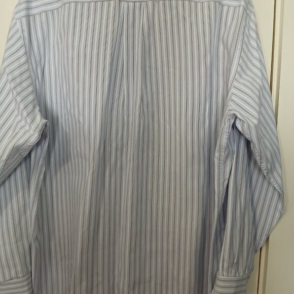 JoS A BANKS LONG SLEEVE BUTTON DOWN TAN AND BLUE MENS XL - Picture 3 of 3